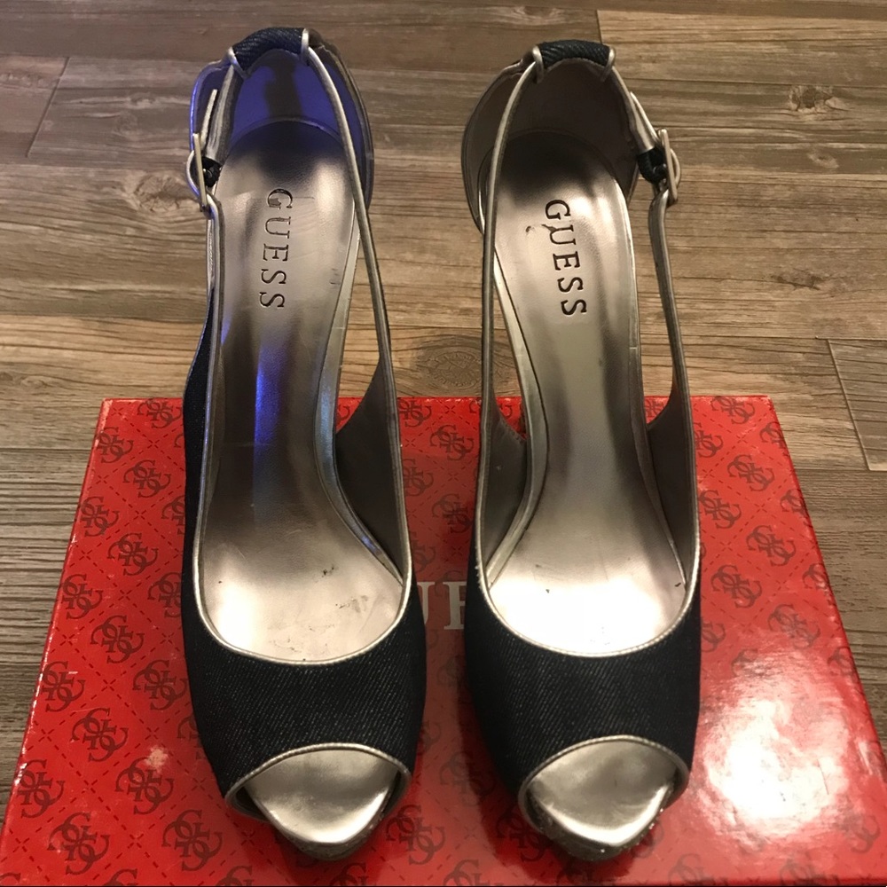 GUESS peep toe heels